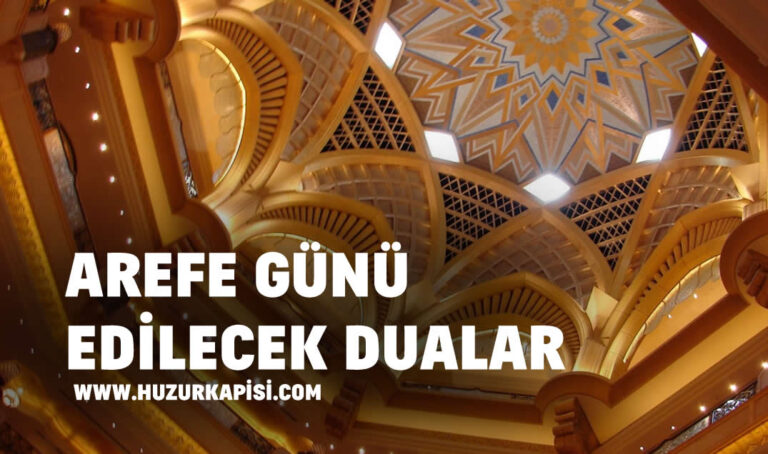 Arefe Günü Edilecek Dua