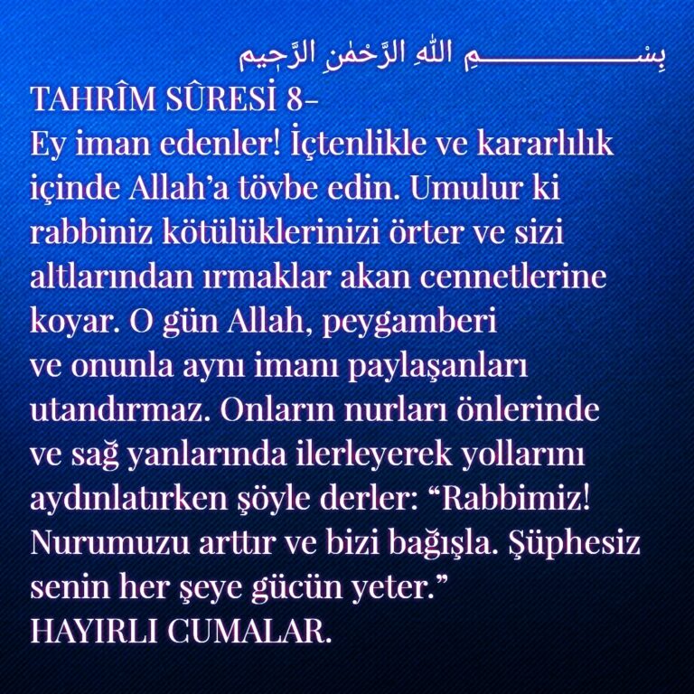 Tahrim Suresi Hakkında Bilgi